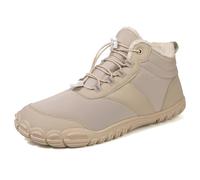2025 Hike Footwear Winter Barefoot Shoes Walking Hiking Boots for Women Men Running Non Slip Western Half Boots Men (Beige, 7)