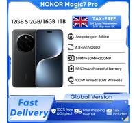 2025 HONOR Magic7 Pro Global Version 5G Smartphone Snapdragon 8 Elite 6.8'' 120Hz OLED Screen 200MP Camera 100W Fast Charge IP69 GRAY