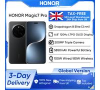 2025 HONOR Magic7 Pro Global Version 5G Smartphone Snapdragon 8 Elite 6.8'' 120Hz OLED Screen 200MP Camera 100W Fast Charge IP69 GRAY