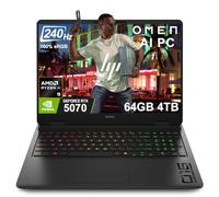 2025 HP OMEN 16 AI Gaming Laptop (16" QHD+ 240Hz 3ms, NVIDIA GeForce RTX 5070 8GB (Beats RTX 4080), AMD Ryzen AI 9 365 (>Intel i9-13900H), 64GB DDR5 RAM, 4TB SSD) Copilot+ PC, RGB Backlit, Win 11 Home