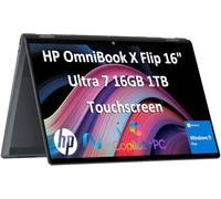 2025 HP OmniBook X Flip (Next Gen Envy x360) 2-in-1 Touchscreen Laptop (16" FHD+, Intel Core Ultra 7 256V, 16GB DDR5 RAM, 1TB SSD, Arc 140v GPU (8GB)) AI Copilot+ PC for Creator, Designer, Win 11 Pro
