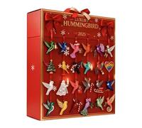 2025 Hummingbird Countdown Calendar,24 Days 2D Acrylic Flat Pendants | Christmas Countdown Pendant | for Birthday Party Offices Home Car Desk School Dormitory Apartment Garden