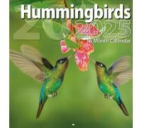 2025 Hummingbirds Full Size Wall Calendar for Planning, Scheduling, and Organizing