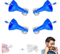 2025 Innovative Inflatable Earplugs, Ultra-Comfy Reusable Noise-Reducing Earplugs, Flexible Hearing Protection, Waterproof, Anti-Loss and Soft Silicone for Sleep, Travel, Airplanes, Noise Sensitivity