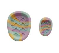 2025 Intelligent Feeding Bowl for Small Dogs - Silicone Interactive Dog Lick Mat as Bowl, Easy to Clean, Dishwasher Safe, Rainbow (Set of 2, Small)
