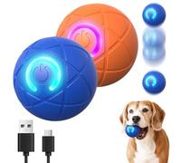 2025 Interactive Dog Ball Toy,New Upgrade Automatic Rolling Ball Interactive Pet Balls Shaky Toy, Self Moving Smart Jumping Electric Balls for Pets Indoor Outdoor Fun (Blue+Orange)