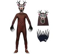 2025 Interesting Costumes for in The forest Costume Deer Monster Owl Monster Horror Outfit for Game Fans (brown, 120)