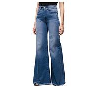 2025 Jeans Woman High Waist Straight Work Pants Vintage Chic And Elegant Slim Fit Casual Streetwear Comfortable Sexy Temperament Goblet Flare Hem Palazzo Plus Size Pants