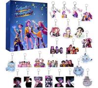 2025 K-POP Advent Calendar, 24pc Cute Keychains Huntrix Rumi Mira Zoey Jinu Saja Boys Merch 2D Acrylic Christmas Decoration - Christmas Advent Calendar (A)
