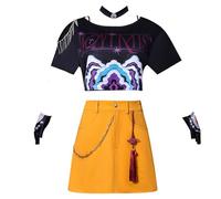 2025 K Pop D-Demon H-Hunters Costume Ru mi Zo ey Cosplay Costume Kids Hunters Pop Singers Ru mi Zo ey Idol Stage Role Play Halloween Party Carnival Outfits Halloween Dress Up Women Girls