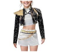 2025 K Pop Ddemon Hhunters Halloween Costume Girls Kids Cosplay Costume For Kids H unters Pop Singers Ru mi Zo ey Idol Stage Role Play DDemon HDunters Dress Up Women Girls Cosplay Set Outfits