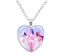 2025 K Pops Demons H-Hunters Necklace Hun trix Ru mi Sa ja Boys De rpy Ti ger K-pop D-Demon H-Hunters Merch Heart Pendant Necklace Accessories for Fans, Women, Girls Heart Pendant Necklace
