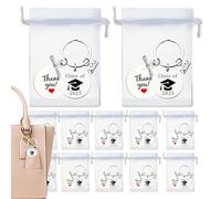 2025 Keyring - Graduation Key Holder, 12 Pack Congratulations Keyrings | Doctor Student Souvenir Motivation Set for Celebration Seniors Girls Relatives Friends Dorm House Secondary