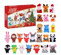 2025 Kids Advent Calendar, 24 Days Christmas Countdown with Mini Animal Plush Toys, Stuffed Animal Tree Decorations & Stocking Stuffers, Party Favor Gifts for Girls & Boys