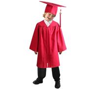 2025 Kids Graduation Gown Cap and Tassel Set Unisex Kindergarten Preschool Graduation Outfit for Boys and Girls Fancy Dress Bachelor Robe Stage Performance School Ceremonies Costume (RD1, 36/XXL)