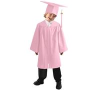 2025 Kids Graduation Gown Cap and Tassel Set Unisex Kindergarten Preschool Graduation Outfit for Boys and Girls Fancy Dress Bachelor Robe Stage Performance School Ceremonies Costume (RD2, 27/M)