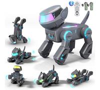 2025 Kids Robot Dog Toy Age 3+, Remote Control Robot Dog with Bluetooth&Multi-Color LED Eye, Function Interactive Smart Robotic Toy for Boy, Rechargeable Educational Dance Sing Puppy Gift for Kids 3-8