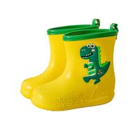 2025 Kids Shoes Short Rain Boots for Kids Go to School Ankle Rainboot Slip On Garden Boot Rubber Shoes Baby Girl Rubber Boots (Yellow, 13.5 Big