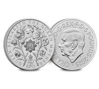 2025 King Charles III Commemorative £5 Coin, Queen Elizabeth the Queen Mother 125th Anniversary, Royal Mint Brilliant Uncirculated