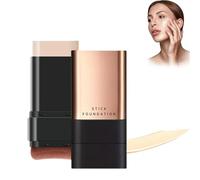 2025 Korean Hydrating Lightweight Foundation Stick with Brush, Flawless Eraser Foundation Stick, High Coverage Longwear Hydrating Foundation Stick (01# Ivory Color)