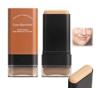 2025 Korean Hydrating Lightweight Foundation Stick with Built-In Brush, Flawless Eraser Foundation Stick, Full Coverage Waterproof Makeup for Natural Skin Tone (01#)