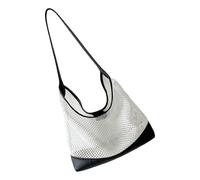 2025 Korean Styles Woven Hollow Shoulder Bag Breathable Design Spacious Casual Underarm Purse For Women And Girls Modern Hollow Out Design Work Vacation Underarm Bag