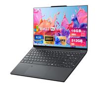 2025 Laptop, 15.6 inch Laptops with N150 Processor(Beat to i3-1115G4, up to 3.6GHz), Gaming Laptop 16GB RAM 512GB SSD, Laptops Computer Metal Shell, Fingerprint Unlock, MINI HDMI 100W Webcam Numpad