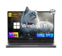 2025 Laptop with Windows 11, Intel Quad-Core Processor (up to 3.6GHZ)16GB DDR4 RAM 512GB SSD,15.6 Inch FHD IPS Display, Metal Body,5000mAh Battery,USB3.2,Portable Laptops Computer for Business Office