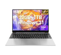 2025 Latest 15.6''Laptop Windows 11, 32GB RAM 1TB SSD, Core 12th Gen N95 Processor(Max 3.4GHz), 8000mAh Battery, FHD IPS Display & Backlit Keyboard, Fingerprint, 5G Wi-Fi, BT5.2, HDMI, USB3.0