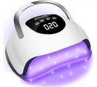 2025 Latest Upgrade UV Nail Lamps, 220W LED Nail Lamp, Professional Faster UV Nail Dryer with 4 Timers, Touch Screen, Automatic Sensor