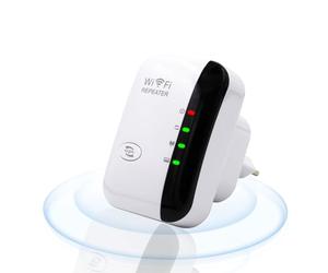 2025 Latest WiFi Extender-Booster-Repeater - 4200 Sq.ft, 45+ Devices, Gigabit Ethernet Port, One-Click Setup, Home Signal Amplifier, UK Plug
