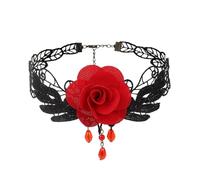 2025 Layer Tassel Lace Choker Gothic Lolita Vintage Necklace for Retro Charm K-on Cosplay Costume School Uniform Maid Outfit Skirt Japanese A, one size, Lace