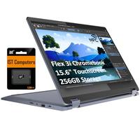 Lenovo IdeaPad Flex 3i 2-in-1 Chromebook (15.6" FHD Touchscreen, Intel Pentium N6000, 8GB RAM, 256GB Storage (128GB eMMC+128GB IST SD Card)), Student & Home Laptop, Webcam, NFC, Wi-Fi 6, Chrome OS