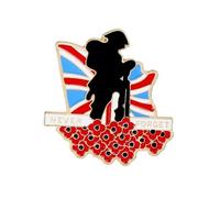 2025 Lest We Forget Red Poppy Rememberance Day Enamel Pin Badge Brooch Memorial Veterans Day Memorabilia Gift
