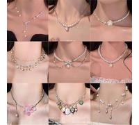 2025 light luxury pearl necklace for women, niche, high-end clavicle chain, fashionable and versatile accessories