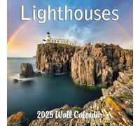2025 Lighthouses Monthly Wall Calendar | 12" x 24" | Thick Sturdy Paper | Travel Calendar 2025