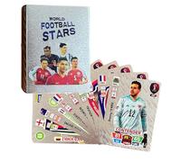 2025 Limited Edition Set - 55 silver Foil Cards World Cup Football Star 2025 Cards | Premier League & UEFA Football | silver Football Cards in Collector Tin for Football F