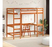 2025 Loft Bed with Desk Kids Bedroom Bed Frame Bunk Bed Solid Wood Pine vidaXL