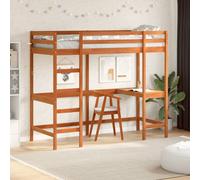 2025 Loft Bed with Desk Kids Bedroom Bed Frame Bunk Bed Solid Wood Pine vidaXL