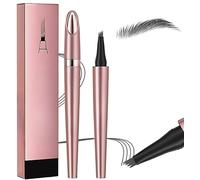 2025 Magic Eyebrow Pencil - New 3D Waterproof Microblading Eye-brow Pencil Contouring Pen - 4 Tip Natural Long-Lasting Fine Stroke (Grey)