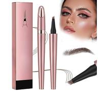 2025 Magic Eyebrow Pencil, Waterproof 3D Microblading Eyebrow Pencil, More Precise for Natural Eyebrows with 4 Tips (Dark Brown)