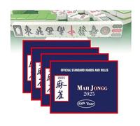 2025 Mahjong Card Official Large Print,National Mahjong League Cards,Official National Standard Mah Jongg Hands and Rules Cards,Mah Jongg C ard,Mah jong Score Card for Beginner (Blue, 1 Set)