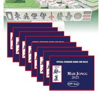 2025 Mahjong Card Official Large Print,National Mahjong League Cards,Official National Standard Mah Jongg Hands and Rules Cards,Mah Jongg C ard,Mah jong Score Card for Beginner (Blue, 2 Set)