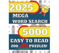 2025 Mega Word Search Vol 2 - 5000 Easy to Read - 200 Huge Puzzles!: Bumper 5000 - Word Search Book to promote Relaxation, Stress Relief, Memory and Calmness. Perfect Stocking Stuffer Gift