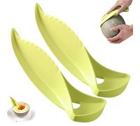 2025 Melon Cutting Tool, Cantaloupe & Watermelon Slicer with Serrated Blade, Easy Grip Handle, Quick Fruit Divider, Seed Remover, Kitchen Gadget, Dishwasher Safe (Green*2pc)