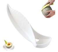 2025 Melon Cutting Tool, Cantaloupe & Watermelon Slicer with Serrated Blade, Easy Grip Handle, Quick Fruit Divider, Seed Remover, Kitchen Gadget, Dishwasher Safe (White*1pc)