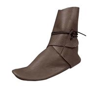 2025 Mens Ankle Boots Medieval Lace-Up Ankle Boots Casual Short Boots Slip On Flat Heel Mens Shoes Leather Sole, Bw1, 6 UK