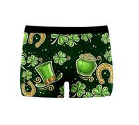 2025 Men's Boxer Briefs The Shenanigans, Funny St Patricks Day Saint Paddy Graphic Underwear, Style 4 Men's Boxer Shorts, Green Mint, XL