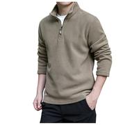 2025 Men's Hooded Sweatshirt, Long Sleeve, Casual, Turtleneck with Zip, Solid Colour, Warm, Loose, Large Size, Pullover Chic Everyday Wearable Top