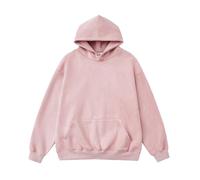 2025 Men's Long Sleeve Hooded Sweatshirt Large Size Casual Loose Solid Colour Everyday Pullover Chic Pullover with Pocket Temperament Simple Streetwear